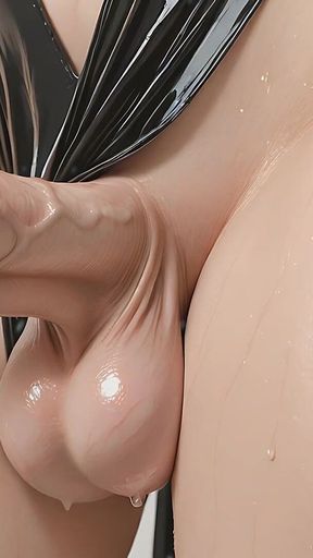 Opulent Futa Diva Wet and Glistening with Suds Dripping