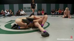 Rough Non-scripted Tag Team Action 2 Teams Battle to See Who Are the Toughest Bitches on the Mat