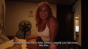 my ebony stepmom helps me jerking off and i ended up giving her a creampie! papuchizz - carla morelli