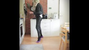 Secretary having a coffee break