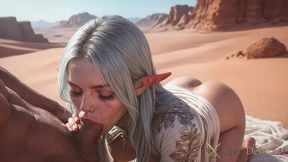 i fucked an elven slut in a desert! i filled in her tiny holes with cum!! she begged me to stop...[ai]