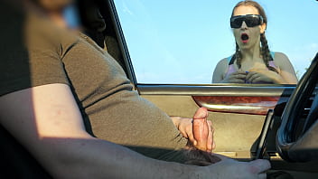 Stranger Caught Me Jerking Off in a Car in a Public Park and Gave Me an Incredible BlowJob!!