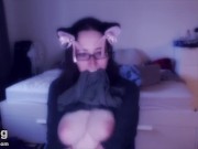 BoringKate shows off her phat cat girl butt and tits