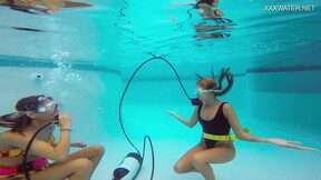 A perfect brunette beauty Katya Nakolkina underwater