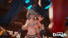 Knot-Mobs on  Hu Tao & Furina