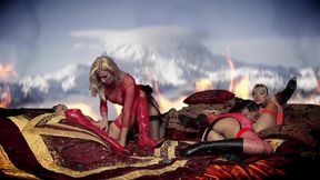 angel dark, carly, nataly d angelo and michelle thorne hot lesbo foursome!