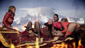 angel dark, carly, nataly d angelo and michelle thorne hot lesbo foursome!