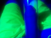 pumped dick blue light yellow shorts glow cockrings #4