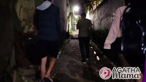 Tattooed MILF Tiffany fucks amateur and pornstar in alley