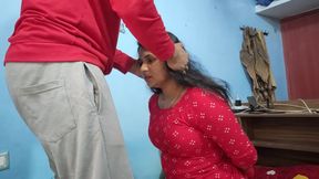 BDSM hand tied and blow job romance with girl friend
