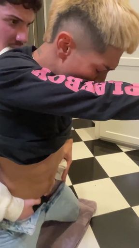 Hung Papi Stuck in Dish Washer Fucked Raw
