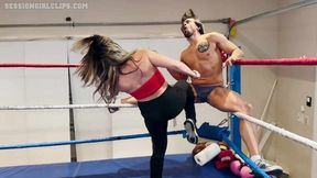 The Nutcracker Suite - Sam Stout vs Jennifer Thomas - Mixed Wrestling Femdom Ballbusting Low Blows Beatdown