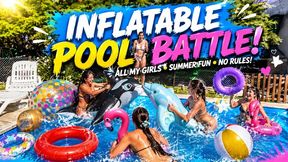 Inflatable Pool Battle: A Summer Afternoon with Friends