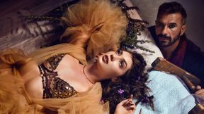 Stunning doll brunette Elena Koshka is enjoying FMM sex so much