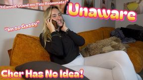 I Had No IDEA! My Tiny Roommate was Under My Farting ASS! - Cher Woods - Unaware Giantess Farting