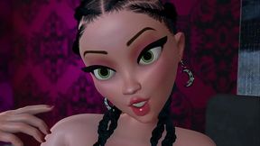 Ebony takes D24 and turns her phat pussy into a bbc to fuck her lover'_s big juicy bubble butt