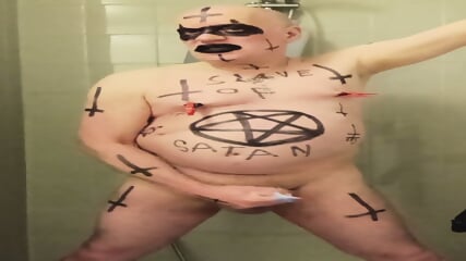 Satan slave undergoes enema sacrifice part 4