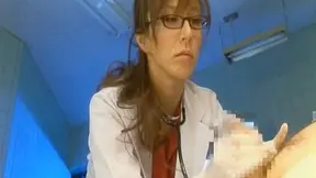 Honami Takasaka gives a hot Asian blowjob to a patient