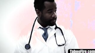 College chick anal plowed into ebony doctor's office