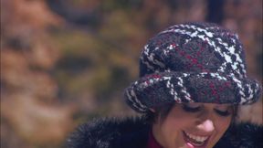 Big ass girl bends over while she gets fucked hard on the snow