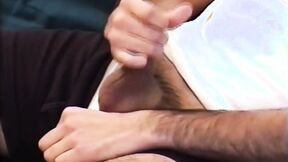 ”Amateur man pleasing himself with his big rough hands”