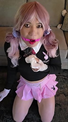 Dumb Gagged Bitch Premature Cum   Clip 1