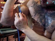 Flex in Pub naked part 1 RUsBigPaul