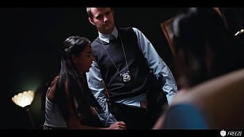 Lesbian Freeze Fetish - Brunette Latina Girl Stops Time And Pranks Coco Bae While Sucking Her Tits