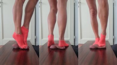 Barbie trample cock and Ball with Orange socks No.9