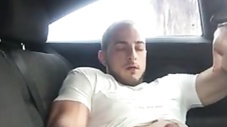 Str8 guy masturbation on the car