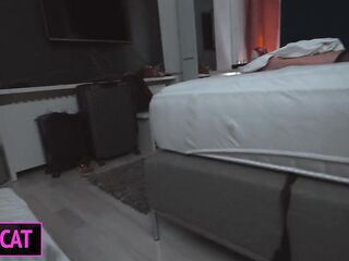 S1E5: Step mommy back from party without panties and helps to cum Step son in share daybed in hotel room