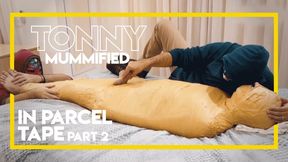 Tonny Mummified in Parcel Tape - Part 2 (1080p) Gay Bondage - Gay Domination - Mummification - Tape Bondage - Object - BDSM