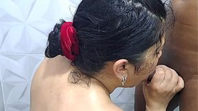 Chubby Colombian babe enjoys her stepson's big cock