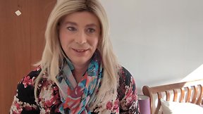 A Sexy Shemale Lingerie Solo: Crossdresser Lingerie, Anal and Butt Plugs, Huge Cumshot!