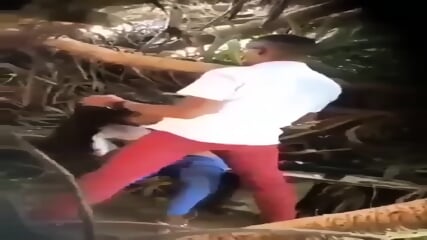 Sexy girl xxx fuck by boyfriend in park in stand position,  sex with romance