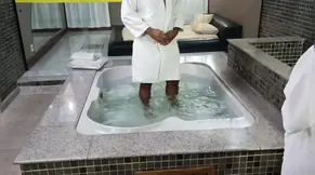 Naughty wife's friend gets soaked in whirlpool
