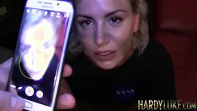 ”British tatted blondie Yuffie doggystyle fucks before blowjob”