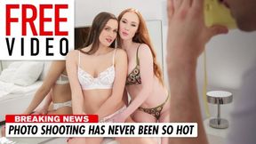 Busty models Stacy Cruz & Lenina Crowne get wild in a romantic photoshoot gone wrong