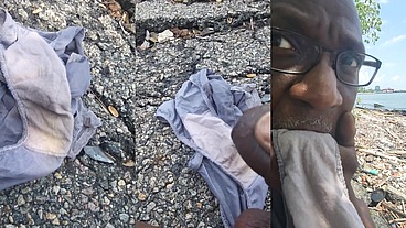 On The Waterfront Smelling Wife Dirty Panty