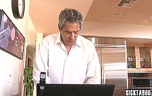 Black stepdaughter Jade Nacole riding stepdads dick and pleased dirty guy