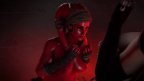 Futa Dark Rey Teases Prisoner (futa Shemale)