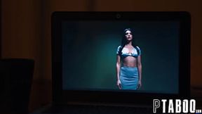 Dee Williams and Oliver Davis share Tommy Pistol's big butt in hardcore POV