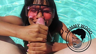 Blowjob and Facial for Big Ass Tru Kait