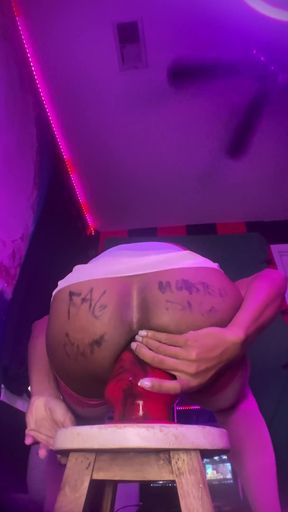 Wrecked Hole Femboy Takes A Seat on ToppedToys Grip 144   Clip 1