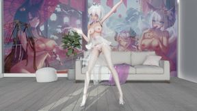 I Cannot Stop Me White Stockings; Erotic Wedding Dress; Striptease