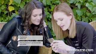 Private com -Belle Claire And Verona Sky Share Stiff Shaft!