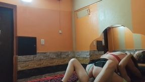 He rides me in front of the mirror in cheap nickname