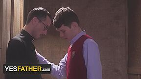 Ultra-kinky Altar Boy Dakota Lovell And Fr. Fiore Take Turns Railing Each Other Rock-rock-hard Cum-pumps