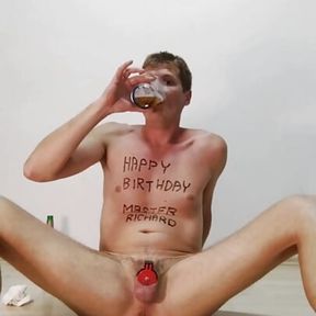 Boris Luptak Celebrates MSTR RCHRD&#039;s Birthday - 04 - Bottom&#039;s Up Beer Enema