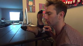Mrs. Claus Rewards Her Hard-Working Elf With Nylon &amp; Bare Sole Worship